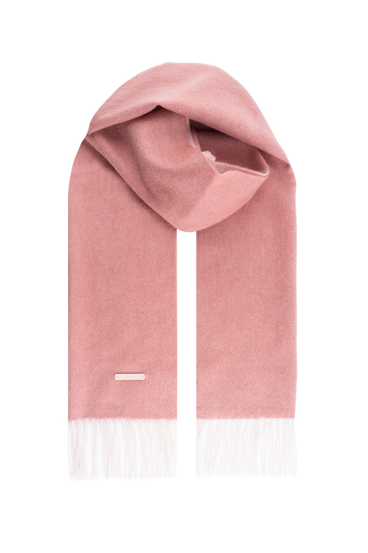 Koyu Pembe Patrick Saf Kaşmir Çift Renkli Atkı 30x164 cm